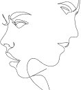 Female faces lines (scheme)